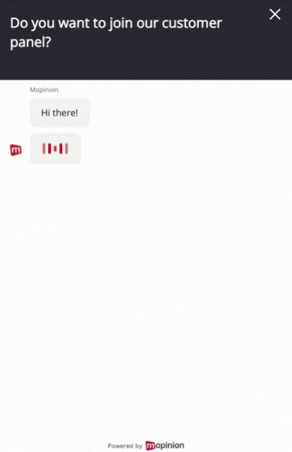 Example of a conversational feedback form