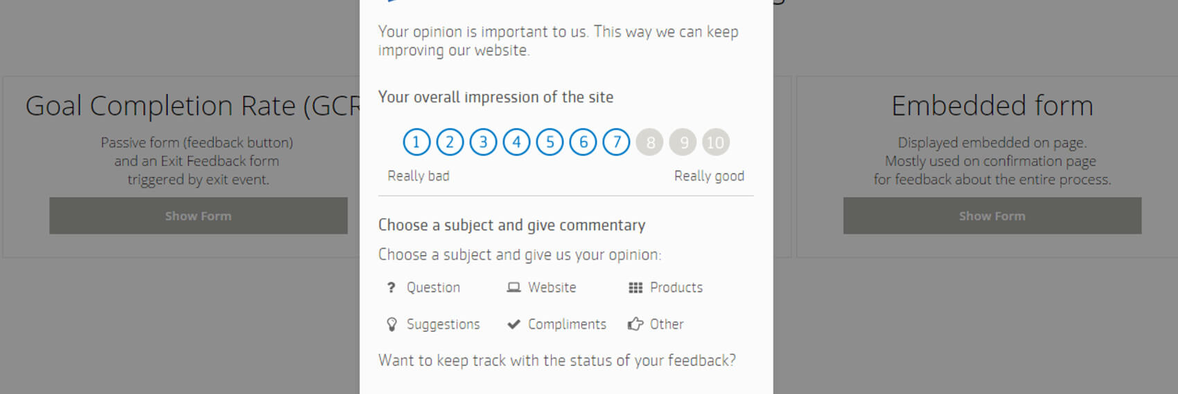 Mopinion: Feedback Form