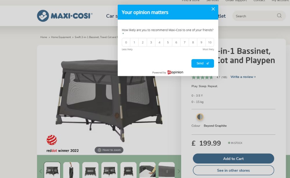 Website feedback survey