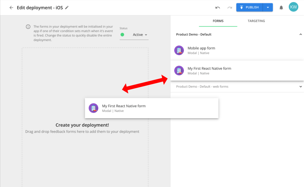Add feedback form to deployment