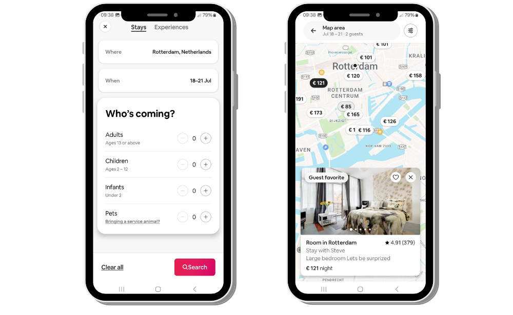Airbnb app examples