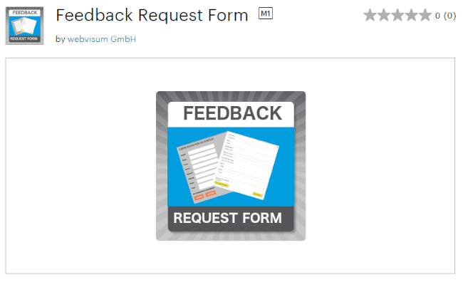 Mopinion: Top 10 Magento User Feedback Extensions - Feedback Request Form