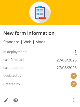 New feedback form information