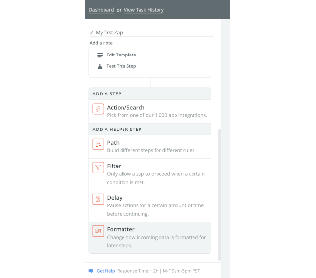 Mopinion: How to integrate user feedback data with Zapier (using Mopinion webhooks) - select formatter for filter