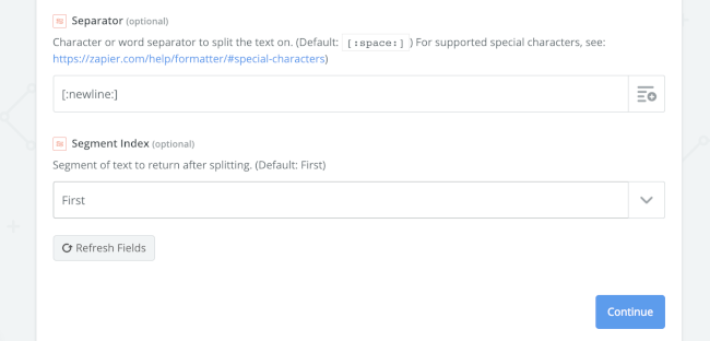 Mopinion: How to integrate user feedback data with Zapier (using Mopinion webhooks) - separator new line in zapier